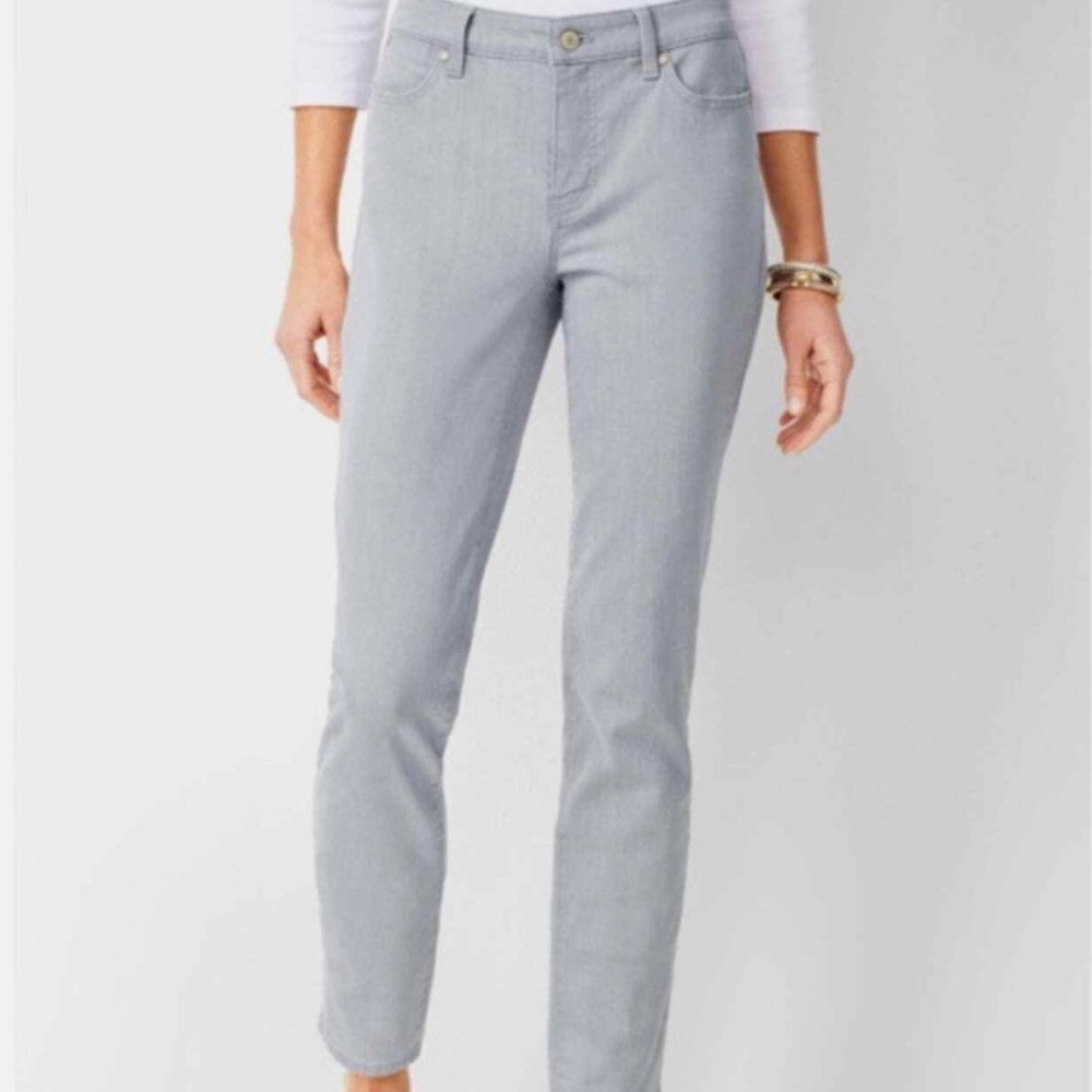 EUC - Talbots Slim Ankle Jeans - Light Gray